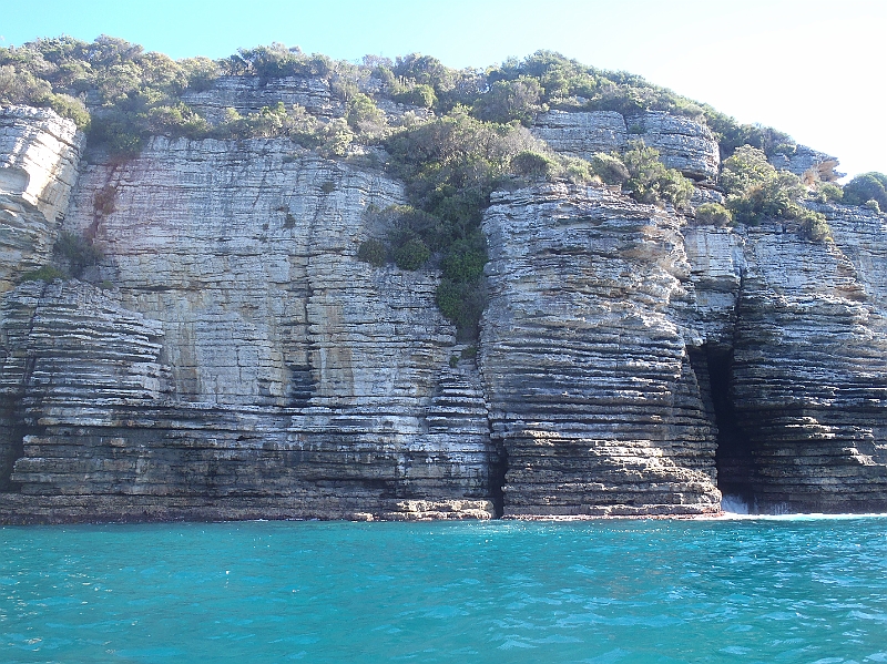 P5280018.JPG - Interesting cliffs en route.  A beautiful scenic paddle