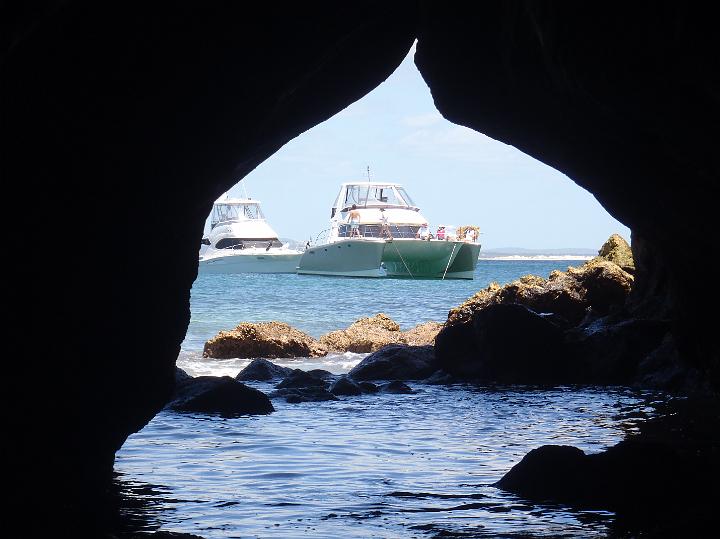 PC290072.JPG - A yacht moored in Coal and Shaft Bay (Photo by David)